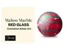 Malton Marble Red Glass Cremation Ashes Urn
