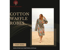 Cotton Waffle Robes with Free Embroidery