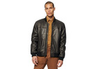 Buy Sophisticated & Edgy Foster Black Bomber Leather Jacket Online In India - Marry Clothing