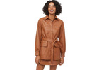 Buy Timeless & Sleek Adalee Brown Leather Trench Coat Online In India - Marry Clothing