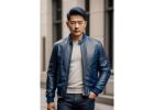 EliteJacket.com Presents the Blue Bomber Leather Jacket at a Reasonable Price – A Bold Statement Pie