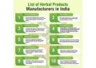 List of Herbal Products Manufacturers in India