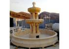 Large Marble Water Fountain with Lion statues for Garden and Home Decor