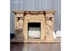 Solid Marble Fireplace Mantel for Linving Room