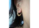 Twisted Oval Hoop Earrings in 14K Yellow Gold – Minimalist Everyday Gold Jewelry