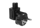 C5 to Europe CEE7/7 Power Plug Angled Adapter
