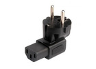 C13 to Europe Schuko CEE7 Angled Power Plug Adapter