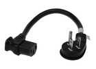 Ultra Low Profile Angle NEMA 5-15P to C13 Right Angle Power Cord with 18/3 AWG SJT 