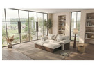 Oversized Japandi Sectional Couch with Pull-Out Footrests & Reversible Adjustable Chaise