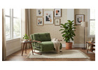 Plush Green Chenille 4-in-1 Foldable Sleeper Chair Bed, Space-Saving Single Sofa Bed 