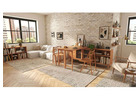 Mid-Century Modern Extendable Sideboard with Drop-Leaf Dining Table & Storage Cabinet